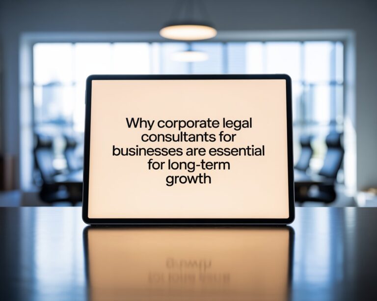Why Corporate Legal Consultants for Businesses Are Essential for Long-Term Growth