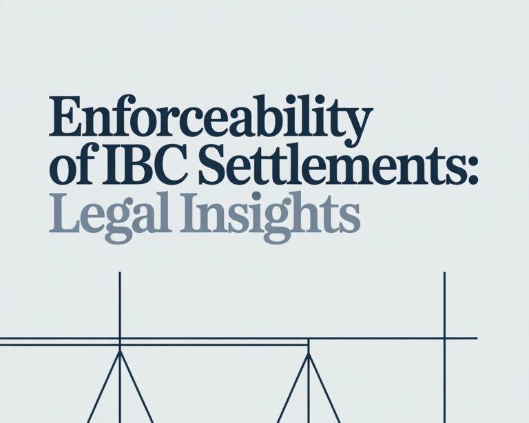 Enforceability of IBC Settlements